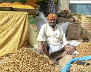 Peanut trader India market