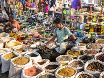 Indian spices traders market