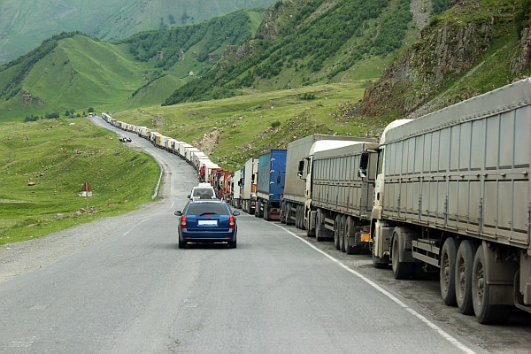 truck queue border Logistical Problems Have Suspended Export of Sunflower From Ukraine - Vehicle Checkpoints on the Polish-Ukrainian Border May Be Closed - Polish Hauliers Started to Block Ukrainian Border