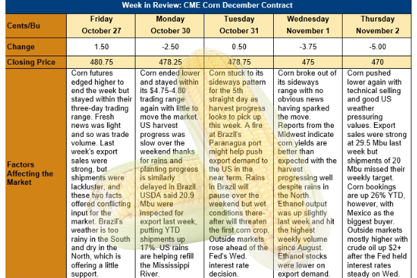 Corn Market Final Stages of Harvesting in the U.S.