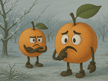 apricots worried by frost