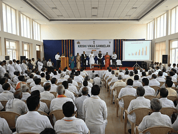 "Farmers attending a conference in Bengaluru where IFFCO announced a new seaweed-based extract."