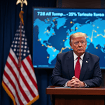 US and South Korea flags symbolizing tariff escalation