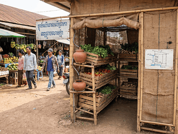 Electricity-free evaporative cooling storage unit used for vegetables and fruits at a retail outlet