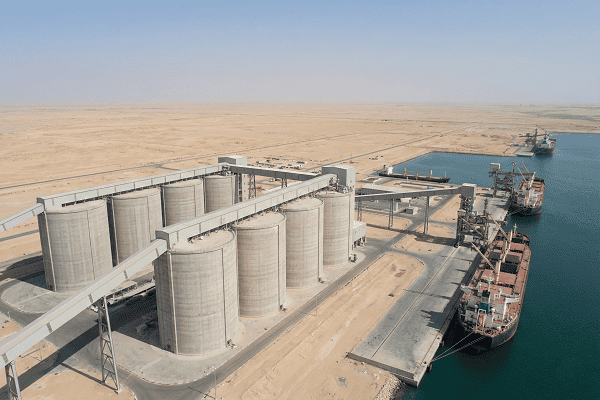 Grain storage silos and port terminals supporting Saudi Arabia’s regional grain import and distribution network