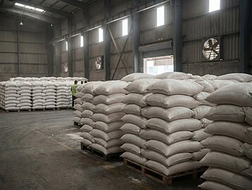 Sugar stock storage warehouse in India